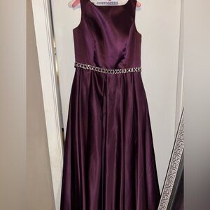 Purple midi dress with pockets
